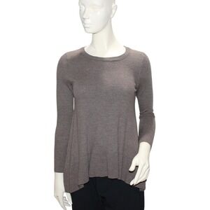 Max Studio Brown‎ Wool Blend Ribbed Sweater – Size Medium– Y2K Classic Knit